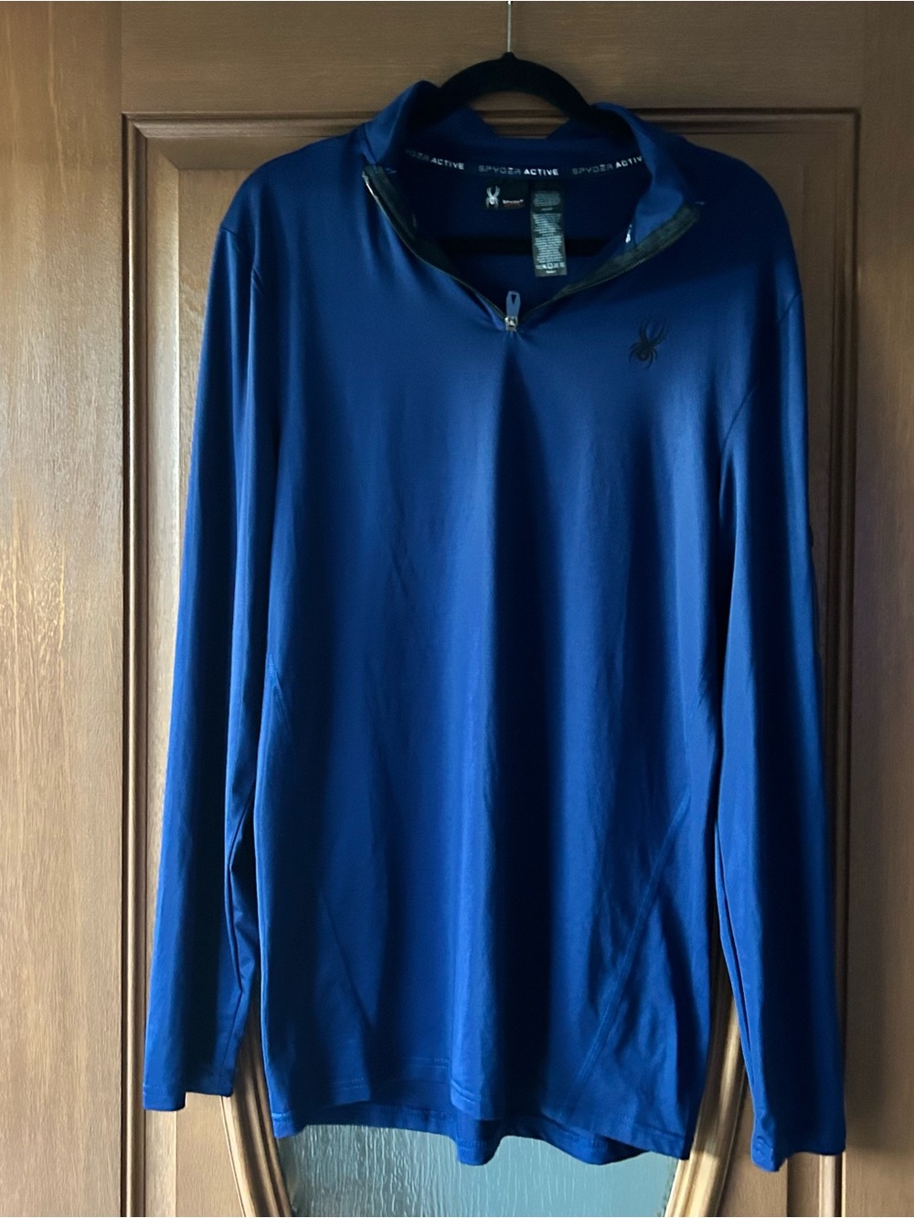 Spyder Men’s large dark Royal Blue Quarter-Zip Performance Pullover